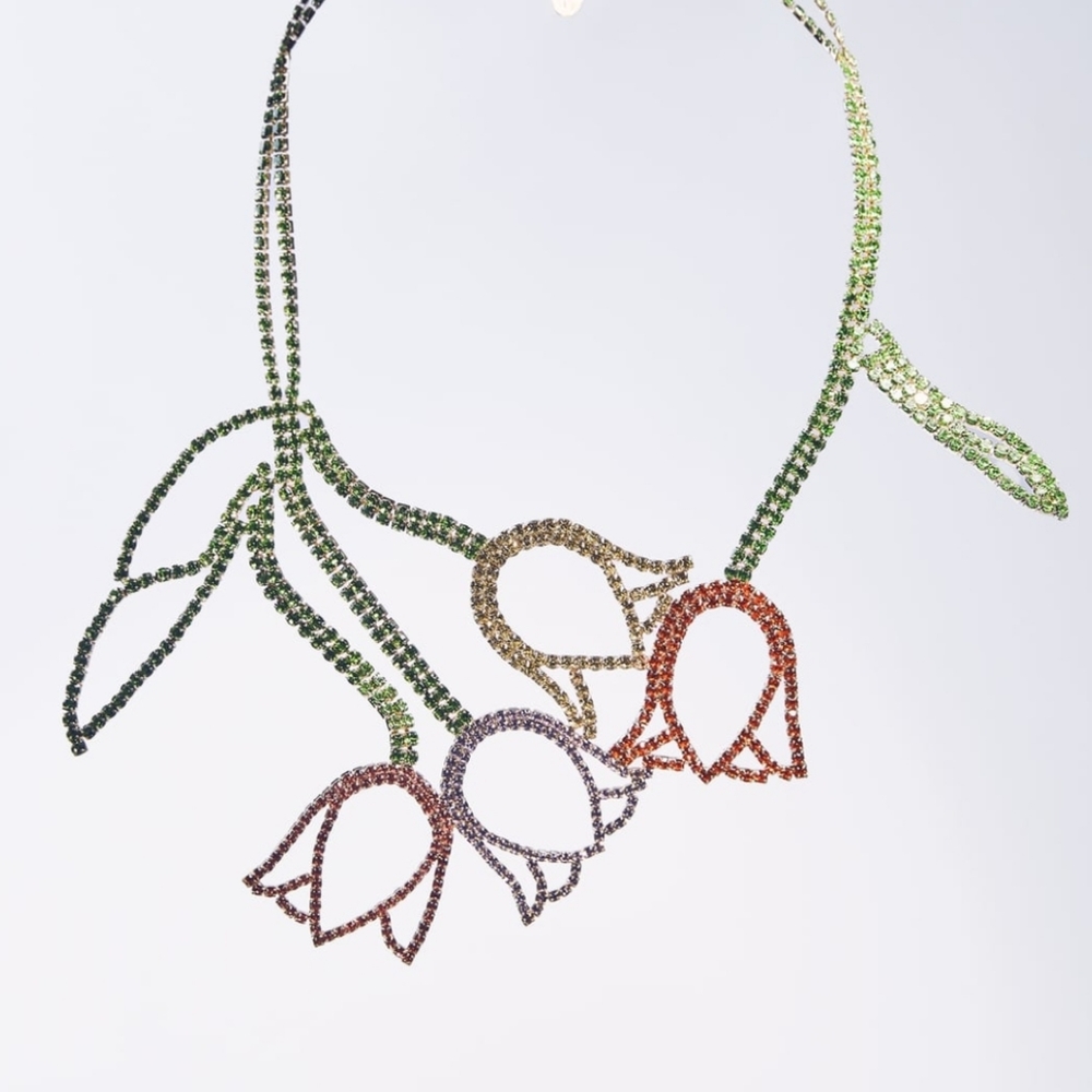 Zara necklace Rhinestone - Picture 4 of 5